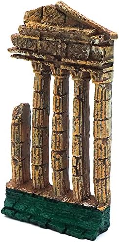 ХРИВЕ Аквариум Пејзаж Гроздобер Римски Колона Урнатините Столб За Рибниот Резервоар Декорација, Изработени Од Смола, Пакет од 1