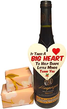 КАКИРОТС Наставниците Подароци Дрвени Срцеви Плаки - Потребно Е Големо Срце За Да Се Обликуваат Малите Умови - За Наставниците Благодарност
