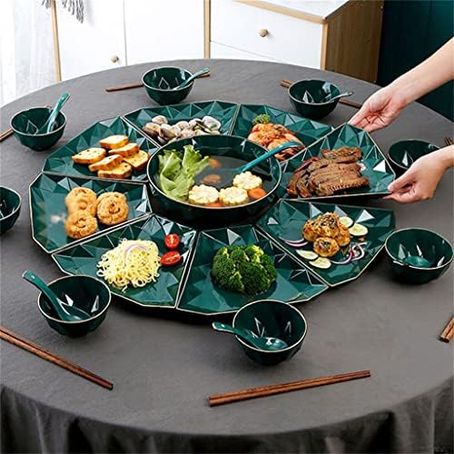 N/A чинија со плоча за комбинирана плоча со плоча гнездо керамички садови постави садови за садови