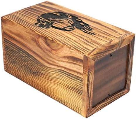 Урни за човечки ахси 11x6 - инчи врежана голема дрвена кутија, кутија за чување рачно изработени мажи додатоци за додатоци за жени