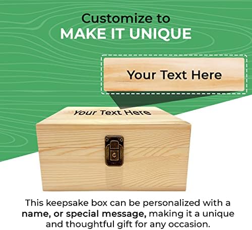 Персонализирана Страст-Дрвена Кутија За Складирање За Мажи И Жени| Дрвена кутија За Спомен Со Совршена големина За Дома И Канцеларија | Персонализирано