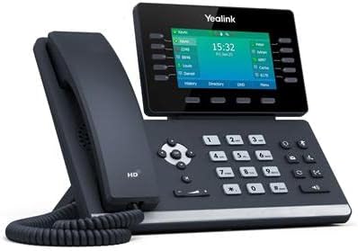 IP телефон yealink t54w со адаптер за напојување и IP телефонска крпа за микрофибер