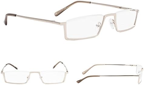 Gr8Sight 3-Пакет Полу-Раб Очила За Читање со Пролет Шарки +1.5