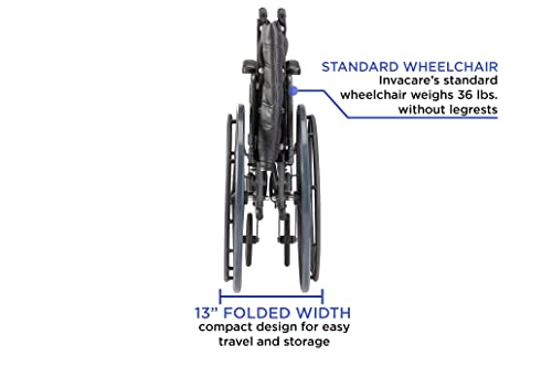 Invacare Tracer Ex2 инвалидска количка за возрасни стандардно преклопување 18 -инчни седишта за подножје и целосни раце