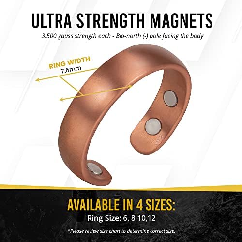 Магнетски магнетски бакарен прстен - Елегантни магнетни прстени - бакарни прстени за жени и мажи