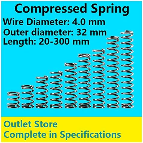 Изворите на компресија се погодни за повеќето поправка I компресија на пролетната компресија на пролетната жица Дијаметар на жицата 4,0мм, надворешен дијаметар 32мм,