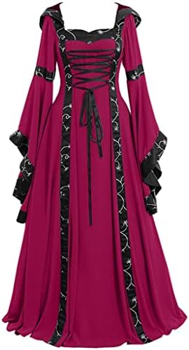 Облечи женски подот Готски гроздобер средновековен костум женски фустан женски ренесансен средновековен костум црвена