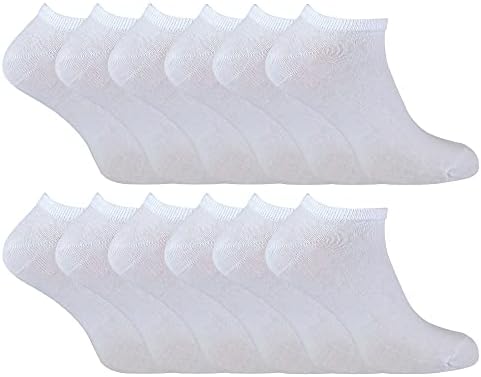 12 пакувања деца со ниски исечени патики чорапи | Сноб на чорап | Детски кратки памучни чорапи
