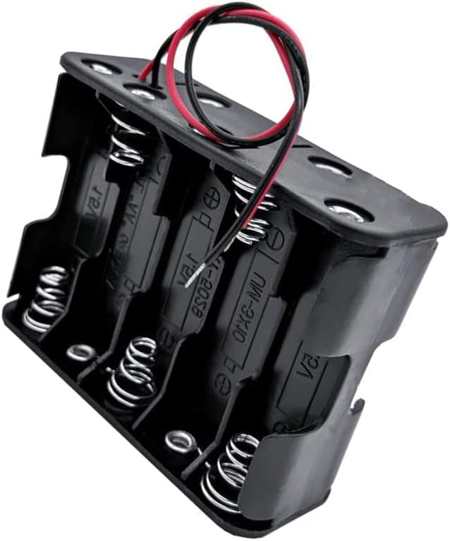 Aimpgstl 10 x 1.5 V Box Кутија За Држач За Батерии Со Црни Црвени Кутии За Складирање Пластика