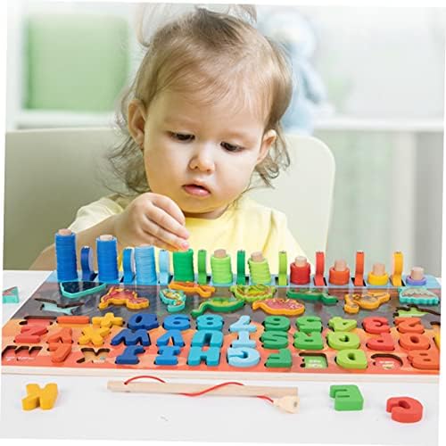 Toyvian 1 Сет Дрвени Играчки Градежни Блокови Играчки Бебе Редење Блокови Играчки За Доенчиња Бебе Едукативни Играчки Предучилишни Играчки