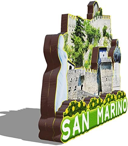 Сан Марино Европа Дрвен Магнет 3д Фрижидер Магнети Патување Колекционерски Сувенири Украси Рачно Изработени Занаети-3