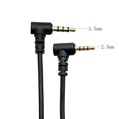 Seadream 3,5 mm до 2,5 mm аудио кабел 2pack 3,3ft Двоен агол 90 степени 1/8 3,5 mm trrs приклучок машки до 2,5 mm TRRS Jack Meal Stereo Audio Mic Aux кабел за кабел