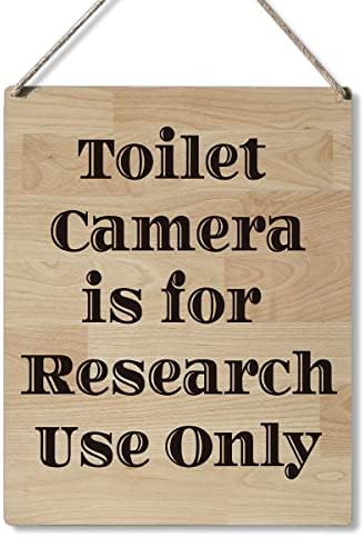 Смешен тоалетен знак за подарок фарма куќа тоалетна камера е наменета за истражување само дрвена висечка знак плакета рустикална