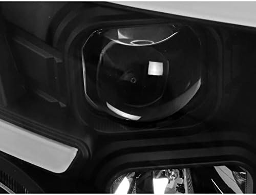 ZMAUTOPARTS LED Цевка Проектор Фарови Фарови Црна w/6.25 Бела LED DRL Компатибилен со 2007-2010 Форд Еџ