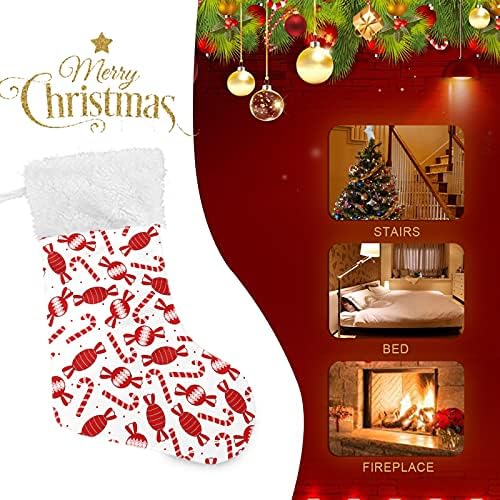 Среќни Божиќни бонбони Божиќни чорапи Големи Божиќни чорапи за камин елка дневна соба виси чорапи чорапи за семејна Божиќна декорација Сезона на празници