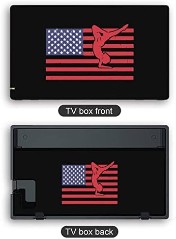 Налепници за заштитени налепници за гимнастичари во американско знаме, персонализирана налепница за целосна обвивка, компатибилна со Nintendo Switch