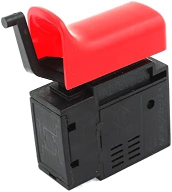 Копче за прекинувач за прекинувач GOOFFY 250V 6A 5E4 заклучување на електрична алатка Електрична вежба за активирање на црна црвена црвена