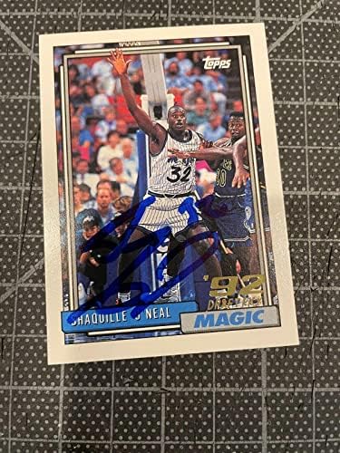 1992-93 Топпс #362 Шекил О'Нил Маги Дебитант Авто -потпишана картичка JSA автентична - картички за дебитантска кошарка
