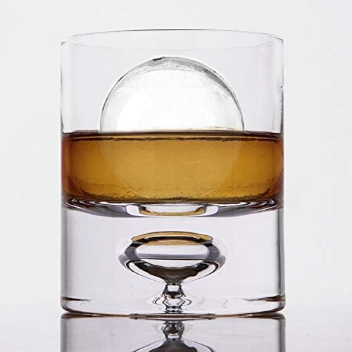 Лимонода Кристално Меур База Виски Стакло Тамблер-Сет на 4-Дебели Пондерирани Дното-Уникатен Дизајн-Одлично За Шкотско Виски,