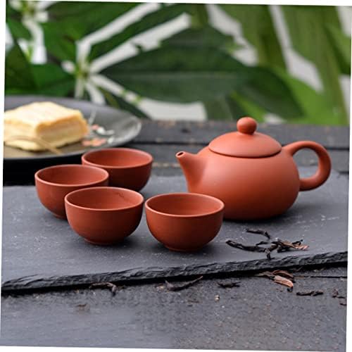 Јардве 1 сет виолетова глинеста чајник постави керамички чај чај кригла Зиша котел чајник и чаша поставена мала прирачник за патувања