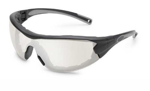 Безбедност на портата 21GB80 SWAP WRAPAROUND Хибридни очила за безбедност/очила за безбедност на очите, чиста леќа, црна рамка со раб од пена