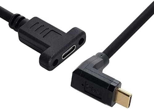 cablecc 90 Степен Нагоре &засилувач; НАДОЛУ АГОЛ USB - C USB 3.1 Тип C Машки До Женски Продолжување На Податоци Кабел 30cm