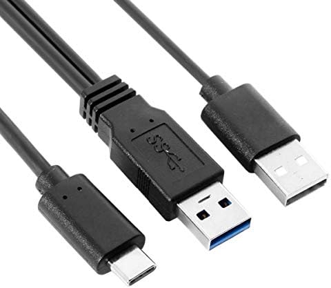 Cy Тип-C USB-C ДО USB 3.0 Машки &засилувач; USB 2.0 Двојна Податоци Y Кабел за лаптоп &засилувач; Хард Диск 60cm