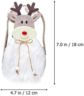КЕСИ ЗА ЧАНТИ СО Рачка: 2 парчиња 3Д Кадифен Ирвас Божиќни Торби За Торби Торби За Бонбони Торби За Одмор За Божиќна Забава Декор За Материјали