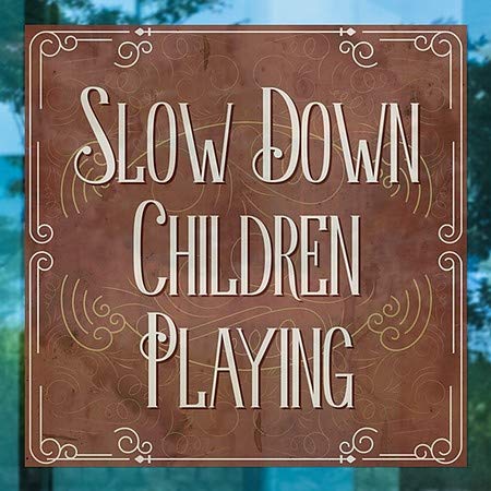 CGSignLab | Забави Деца Играње-Викторија Картичка Прозорец Се Држат | 8x8