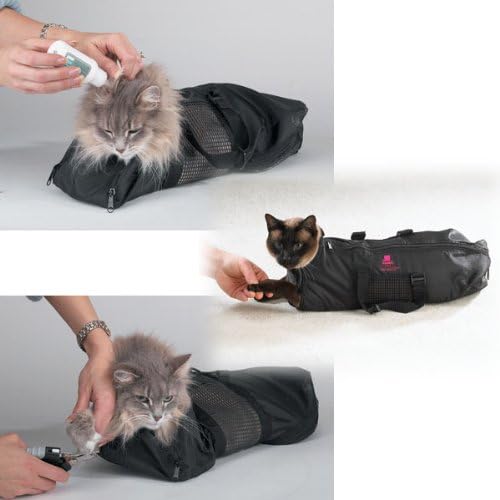 Торба За Чешлање Мачки Со врвни Перформанси, Мала Големина за Мачки од 5 до 10 Фунти-Работи за Капење И Чешлање Темпераментни Мачки