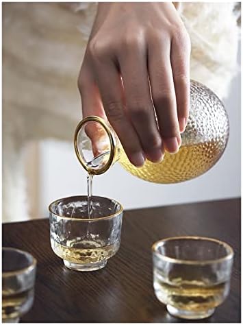 Јапонски сад саксија чаша чаша вино јапонски стакло пукано вино чаши од сад （нема вино）