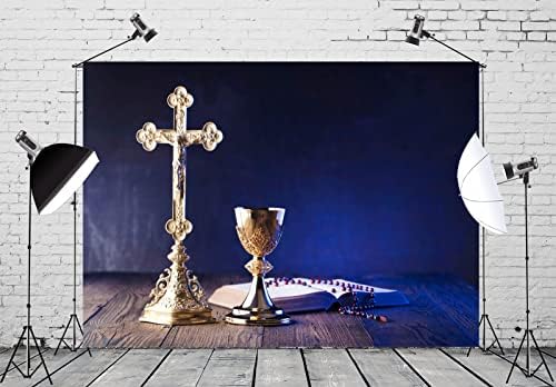 Корфото 10x8ft ткаенина света причест позадина христијанска католичка тема Евхаристија фотографија Позадина за настани во црквата