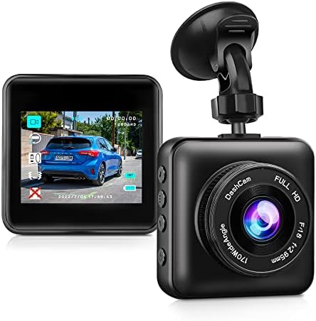 Цртичка Камера Напред, Цртичка Камера За Автомобили Целосна HD 1080p, 170° Широк Агол, 24 Часа Снимање, Камера Рекордер Dashcam со 2 LCD