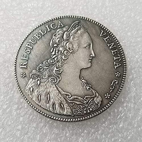 Предизвик Монета Антички Занаети 1652-1952 Британски Месинг Сребрена Стариот Сребрен Долар Монета #0031 Монета Колекција