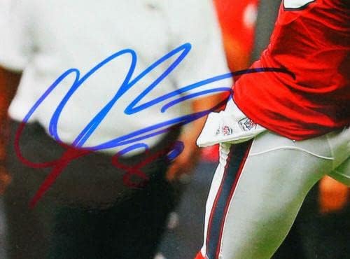 Андре nsонсон потпиша Хјустон Тексанс 8x10 црвен JSY Photo -JSA W Auth *Blue - Autographed NFL фотографии