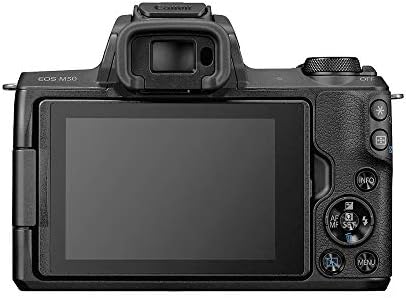 Канон Еос М50 Комплет За Камера За Влогирање Без Огледала Со Леќа ЕФ-М 15-45мм, Црна