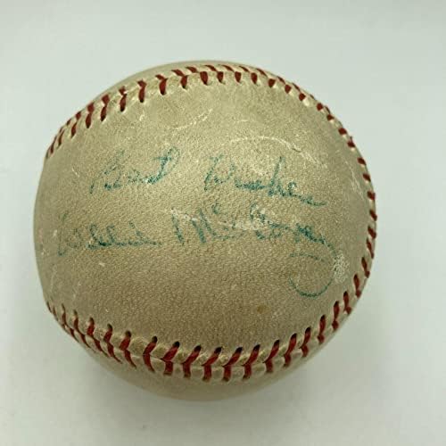 1950 Вили Меккови Дебитант Single Еден Потпишан Бејзбол ЏСА Коа-Автограм Бејзбол