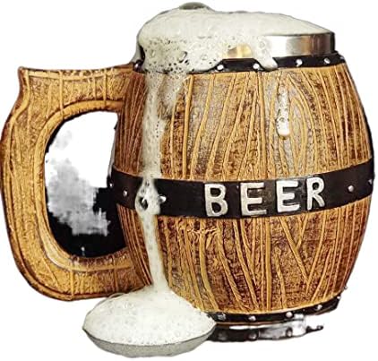 Зелбак 2021 новата кригла за пиво од дрвени буриња од нерѓосувачки челик креативна шолја за пиво со голем капацитет, персонализирана шипка за барови