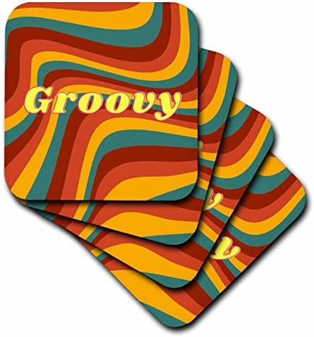 3dRose 3DRose Mahwish-Цитат-Слика на цитат groovy-Coasters
