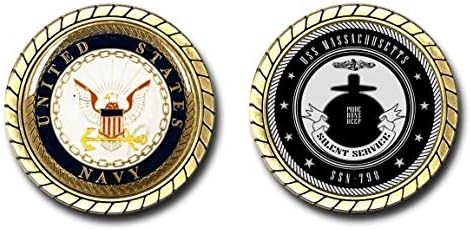 УСС Масачусетс SSN -798 американска морнарица подморница монета - официјално лиценцирана