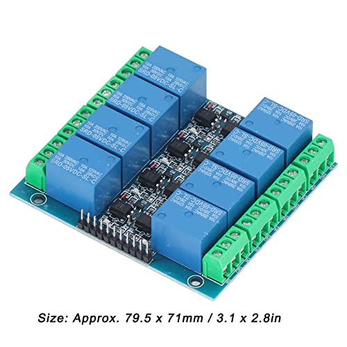 Реле модул, реле модул 8 канал Оптокулер Изолациска табла на одборот EL817 PhotoCoupler 5V 10A, компјутерски внатрешни компоненти