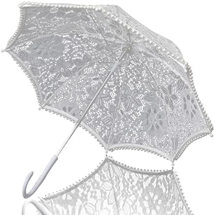 Декоративен чадор од бела чипка, венчаница за невестински чадор за невестата чадори за чипка за невестата свадбени фотографии реквизити