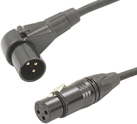 MCSPROAUDIO машки до женски XLR кабел со црни конектори 10 стапки стапала десно-м до директно-f