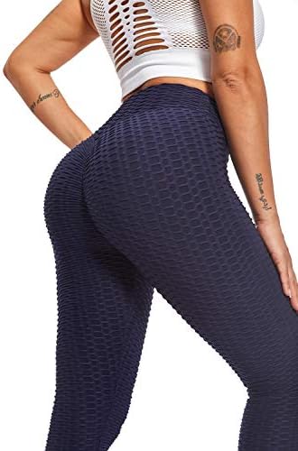 Ashенски женски високи половини јога панталони за контрола на стомакот