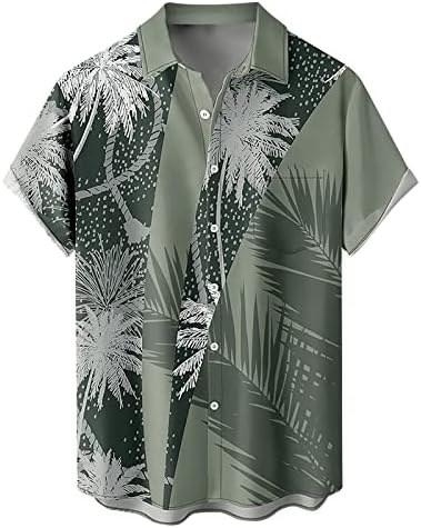 Кошули со кратки ракави со кратки ракави на Xiloccer, со кошули со кошули за мажи маички маички со маж, кошули со фустани, хавајски