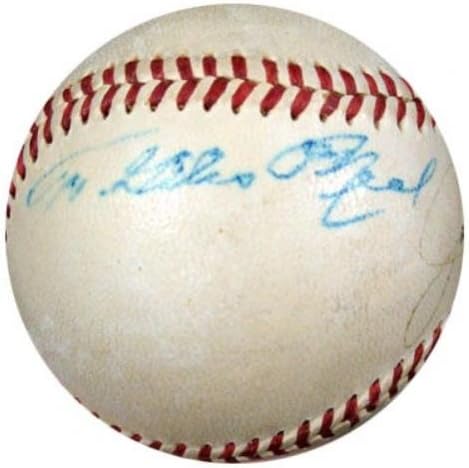 Oeо ДиМагио го автограмирал официјалниот официјален ал Хариџ Бејзбол Newујорк Јанкис 1940 -ти Гроздобер потпис PSA/DNA K39915 - Автограмирани