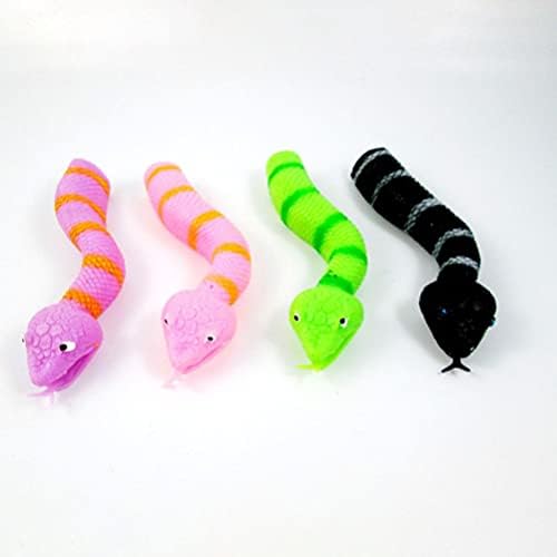 Toyandona 6pcs животински прсти куклена вештачка змија трикови играчки змија прсти играчки за резерви на забава за Ноќта на вештерките, фаворизираат