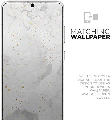 Дизајн Скинц Карамфила Акварела и злато V6 Заштитна винил декларална обвивка за обвивка на кожата компатибилен со Samsung Galaxy S20