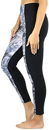 TobeinStyle Women'sенски Heathered & Printed Banded Banded High Weaist Active Active Pants Healgings