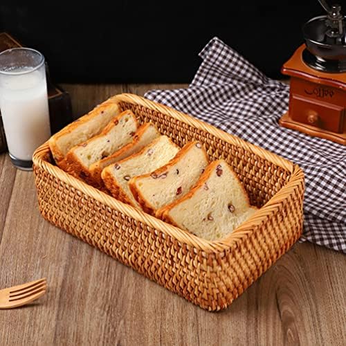 Кабилок плетен корпа за складирање плетен леб корпа за леб: ткаен овошен зеленчук што служи корпа рачно изработена оставата, чајната кујна храна Организатор за чув